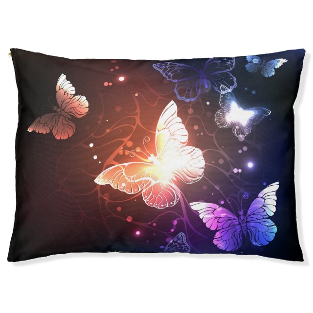 Glowing Night Butterflies Pet Bed (Front)