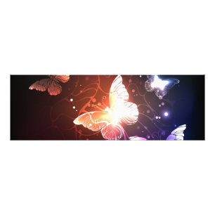 Glowing Night Butterflies Photo Print
