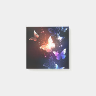 Glowing Night Butterflies Post-it Notes