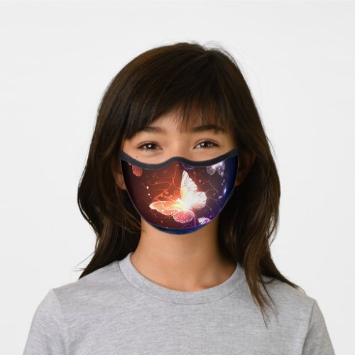 Glowing Night Butterflies Premium Face Mask