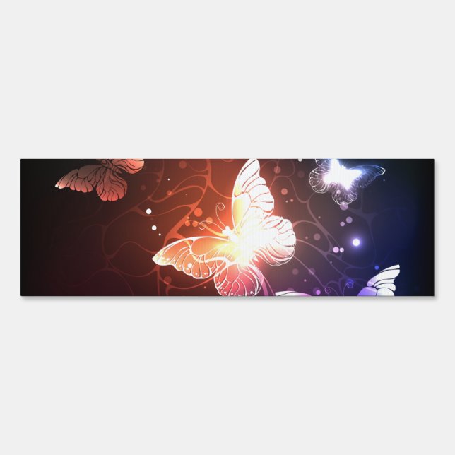 Glowing Night Butterflies Sign (Front)