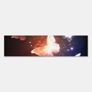 Glowing Night Butterflies Sign