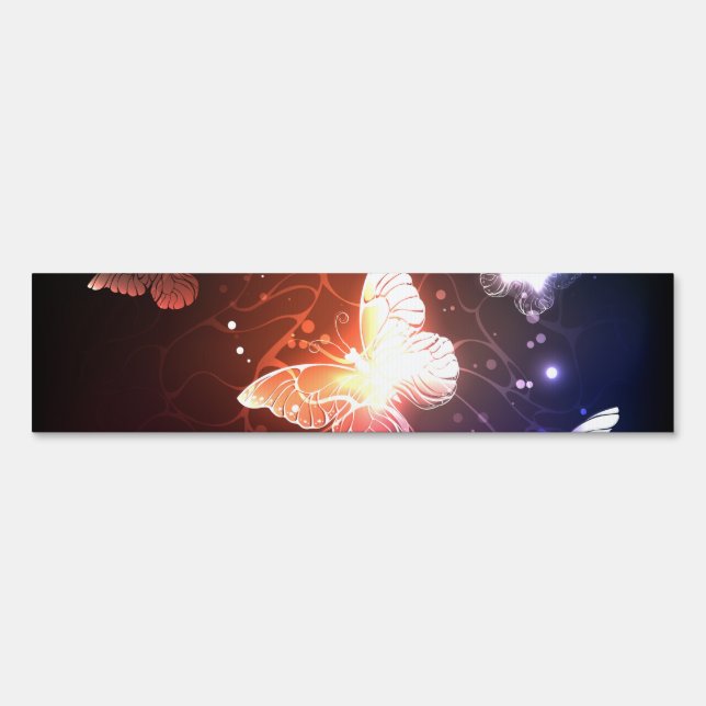 Glowing Night Butterflies Sign (Front)