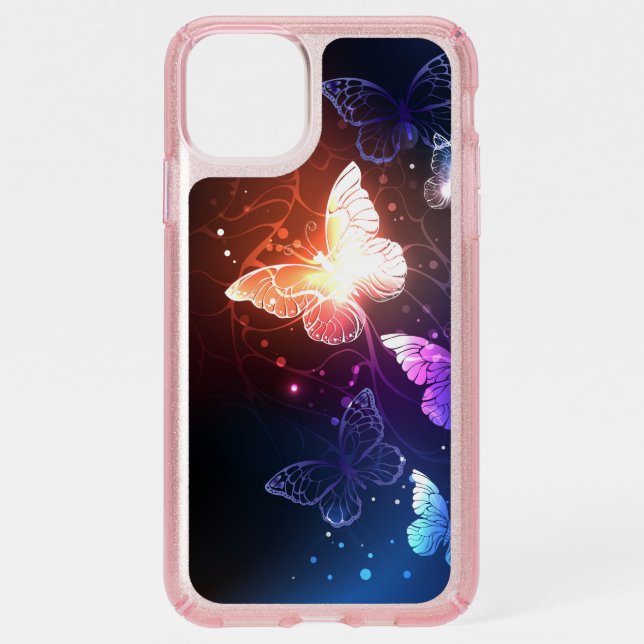 Glowing Night Butterflies Speck iPhone 11 Pro Max Case (Front)