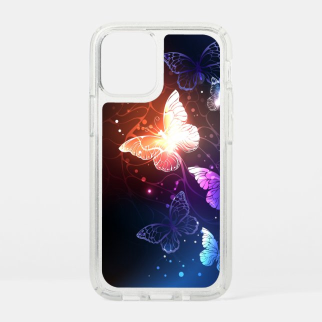 Glowing Night Butterflies Speck iPhone 12 Mini Case (Front)