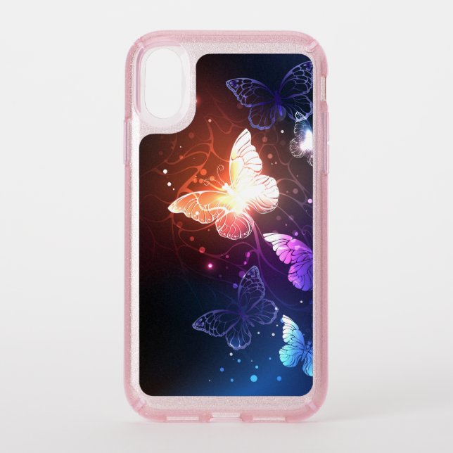 Glowing Night Butterflies Speck iPhone XR Case (Front)