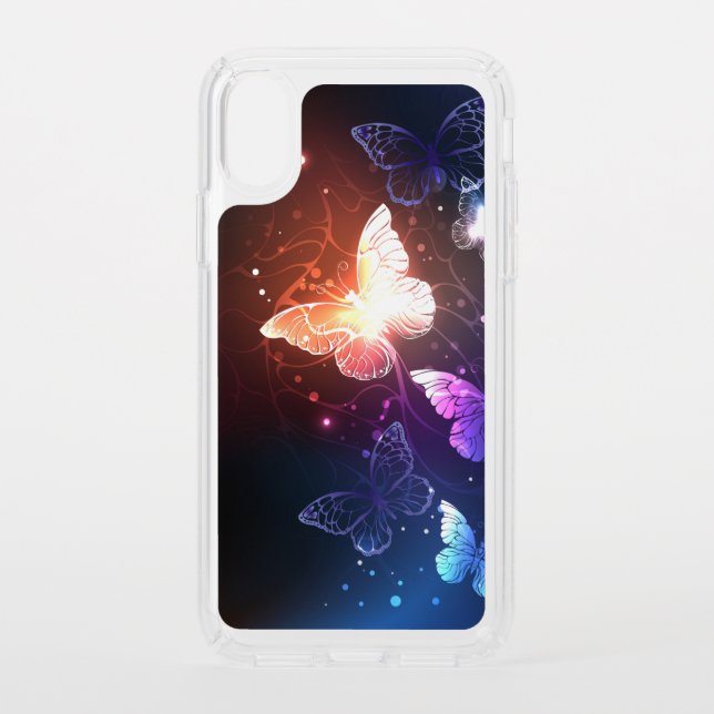 Glowing Night Butterflies Speck iPhone XS Case (Front)