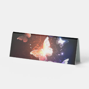 Glowing Night Butterflies Table Tent