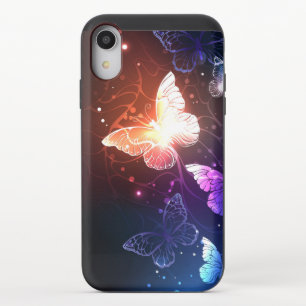 Glowing Night Butterflies iPhone XR Slider Case