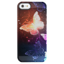 Glowing Night Butterflies Clear iPhone SE/5/5s Case