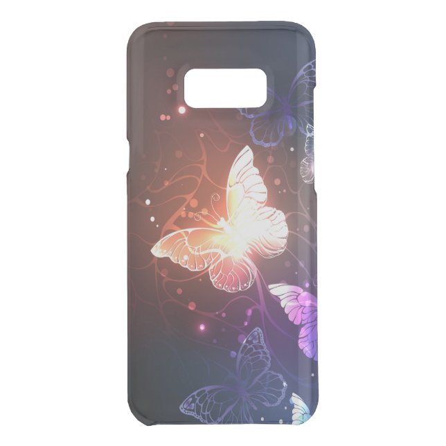 Glowing Night Butterflies Uncommon Samsung Galaxy Case (Back)