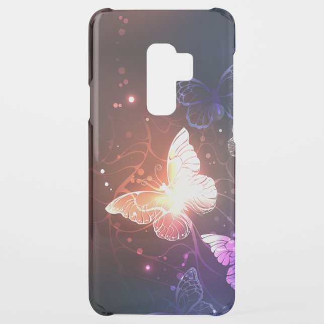 Glowing Night Butterflies Uncommon Samsung Galaxy Case (Back)