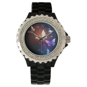 Glowing Night Butterflies Watch