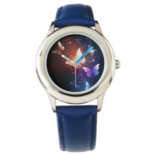 Glowing Night Butterflies Watch