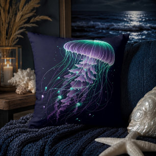 Glowing Ocean: Jellyfish Inspired Throw Pillows