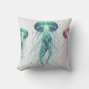 Glowing Ocean: Jellyfish Inspired Throw Pillows