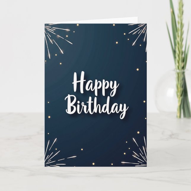 Glowing Orbs Birthday Card (Front)