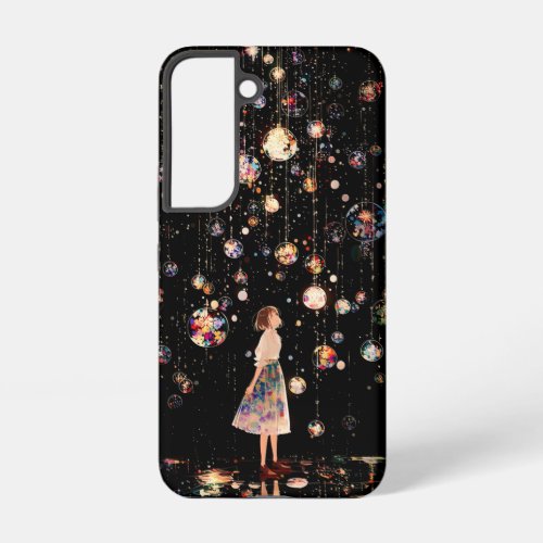 Glowing Orbs Starry Night Samsung Galaxy S22 Case