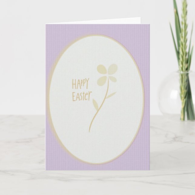Glowing Oval Easter Card (Front)