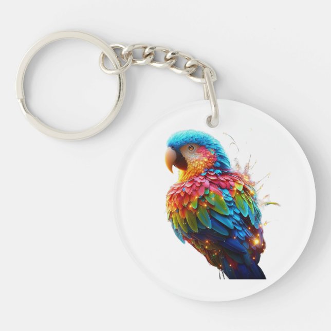 Glowing Parrot Keychain (Front)