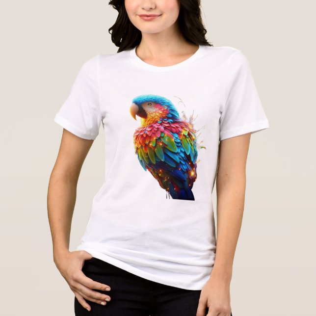 Glowing Parrot Tri-Blend Shirt (Front)