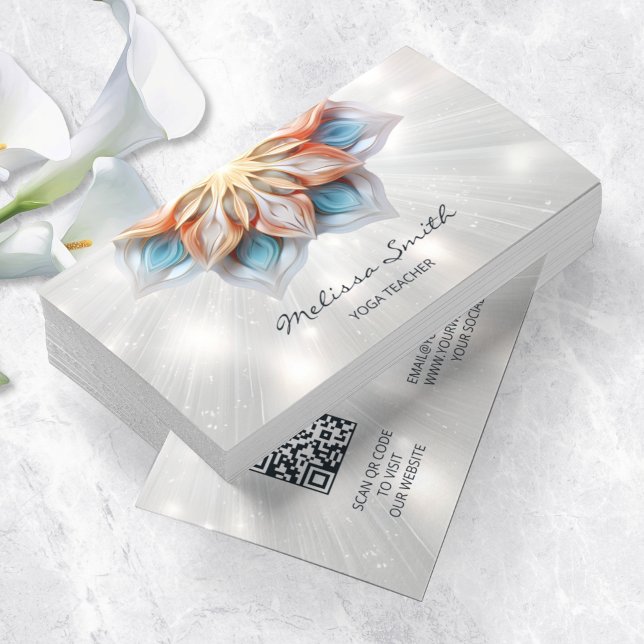 Glowing Pastel Colors Mandala Business Card (Creator Uploaded)