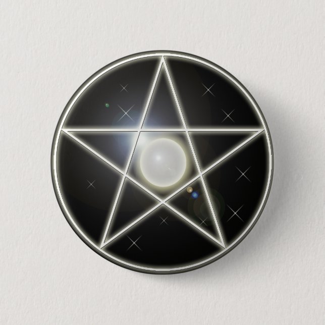 Glowing Pentagram 1 Button (Front)