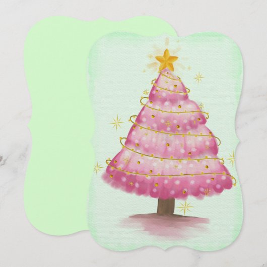 Glowing Pink Christmas Tree (Front/Back)