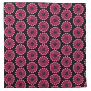 Glowing Pink Fantasy Flower   Abstract Neon Floral Cloth Napkin