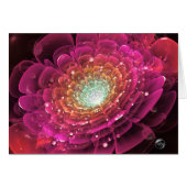 Glowing Pink Rose in Space Unique Digital Painting (Front Horizontal)