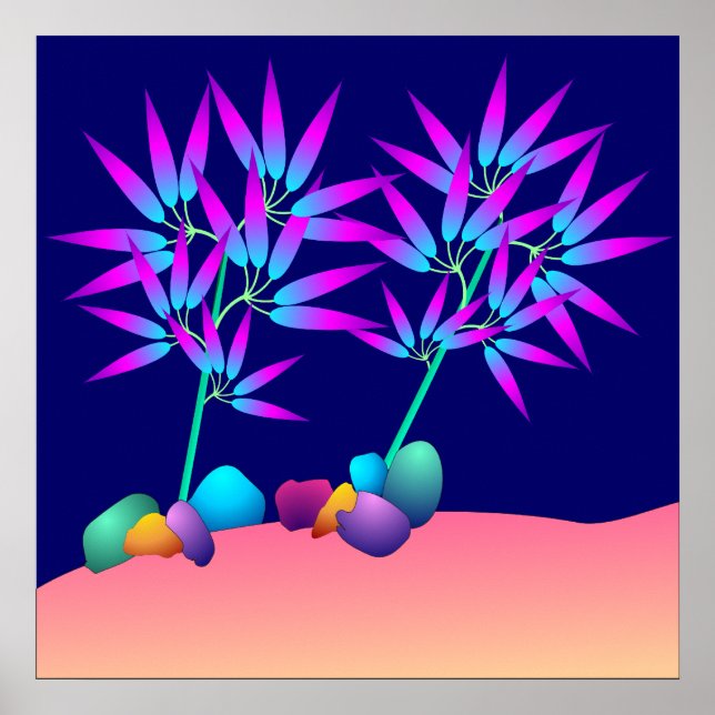 Glowing plants poster (Front)