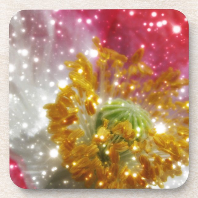 Glowing Poppy Coaster (Front)