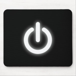 Glowing Power On Symbol Funny Mouse Pad
