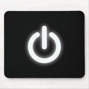 Glowing Power On Symbol Funny Mouse Pad