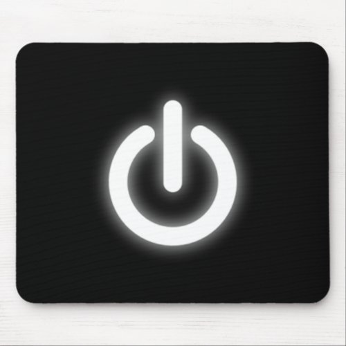 Glowing Power On Symbol Funny Mouse Pad