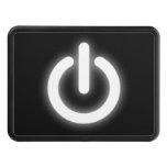 Glowing Power On Symbol Funny Trailer Hitch Cover