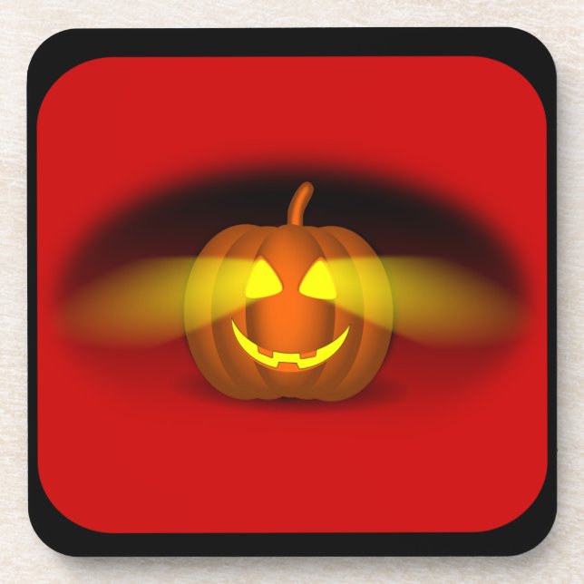 Glowing Pumpkin - Beverage Coaster (Front)