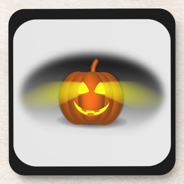 Glowing Pumpkin - Beverage Coaster (Front)