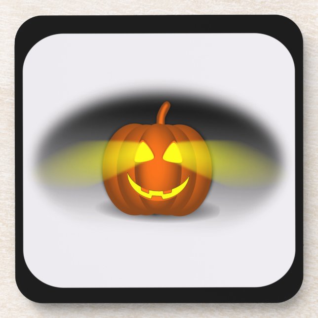 Glowing Pumpkin - Beverage Coaster (Front)