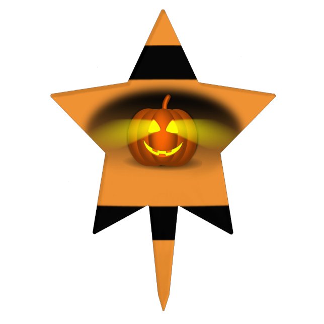 Glowing Pumpkin - Cake Topper (Front)