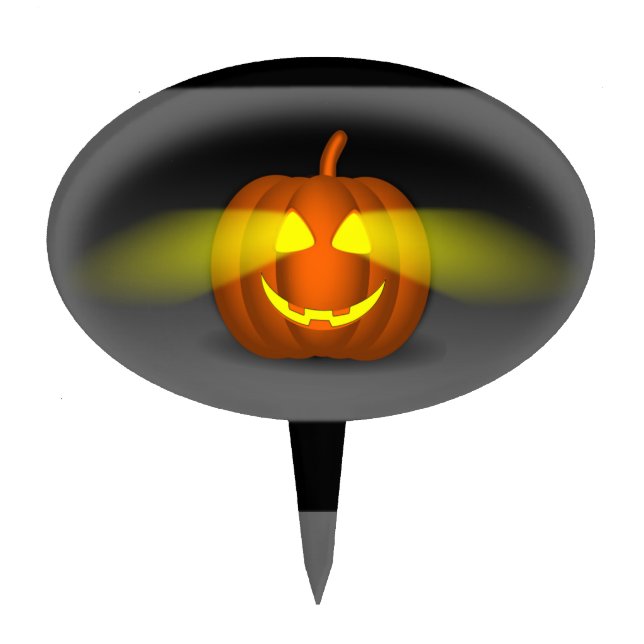 Glowing Pumpkin - Cake Topper (Front)