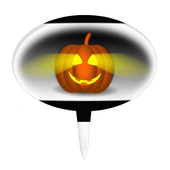 Glowing Pumpkin - Cake Topper (Front)