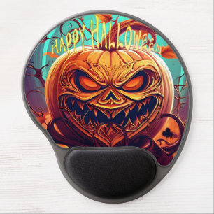 Glowing Pumpkin Candles Twisted Trees Art Gel Mouse Pad