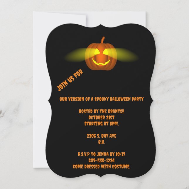 Glowing Pumpkin - Flat Card (Front)