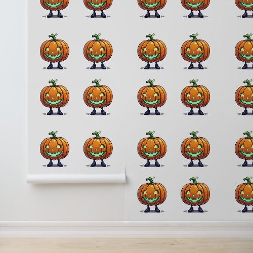 Glowing Pumpkin Halloween Cute Jack-O’-Lantern Wallpaper