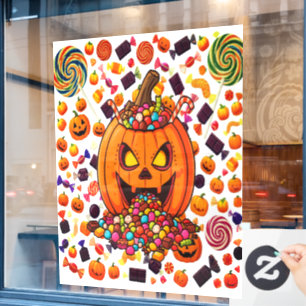 Glowing Pumpkin Halloween Stickers