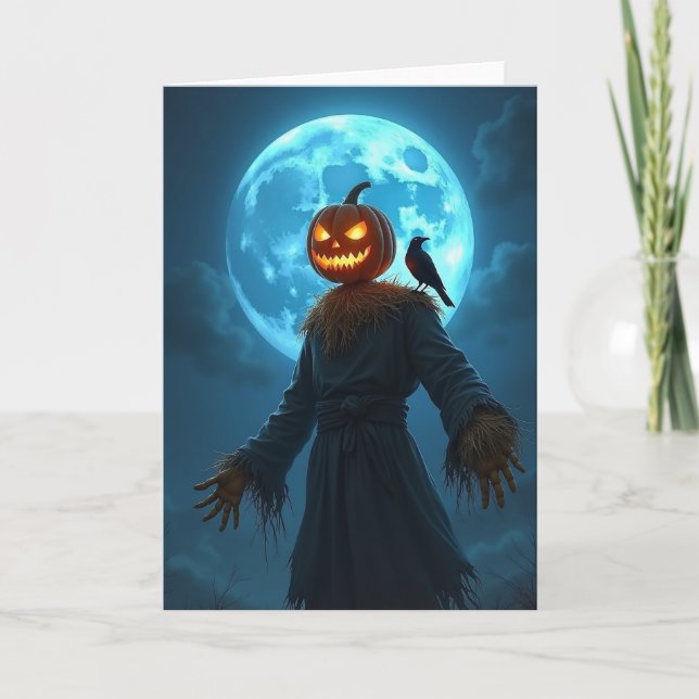 Glowing Pumpkin Head Card (Front)