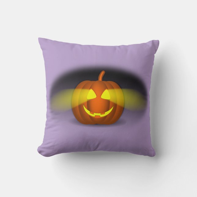 Glowing Pumpkin - Throw Pillow (Front)