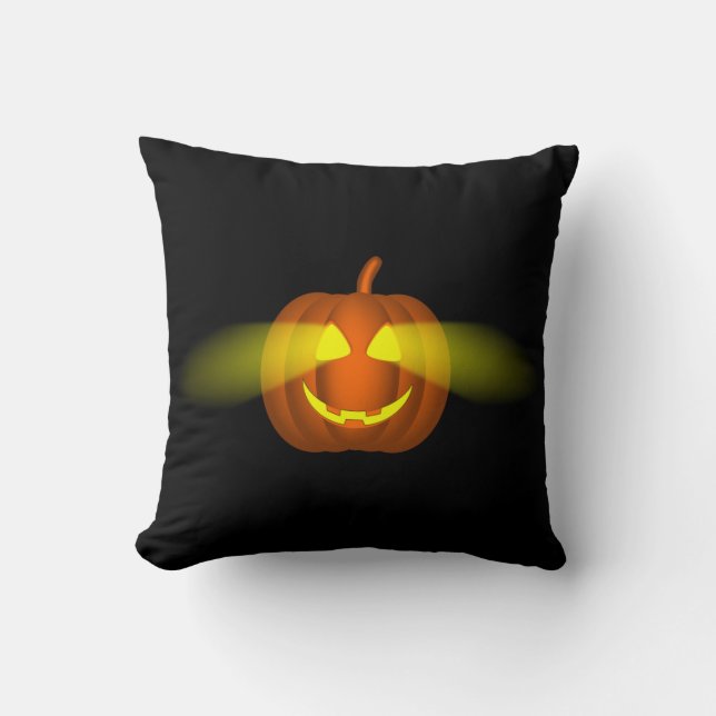 Glowing Pumpkin - Throw Pillow (Front)