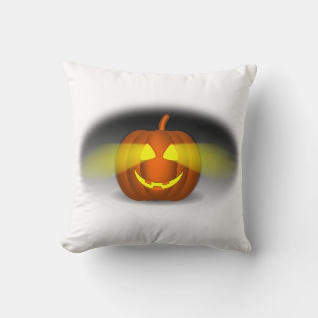 Glowing Pumpkin - Throw Pillow (Front)